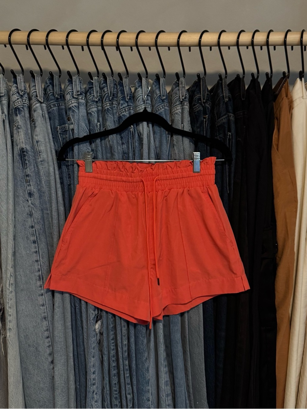 Vanilla Star Orange Athletic Drawstring Shorts